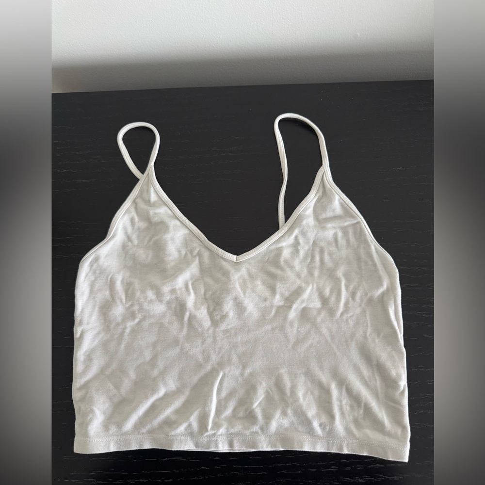 Talula by Aritzia White Cropped Bralette Cami Top Size S